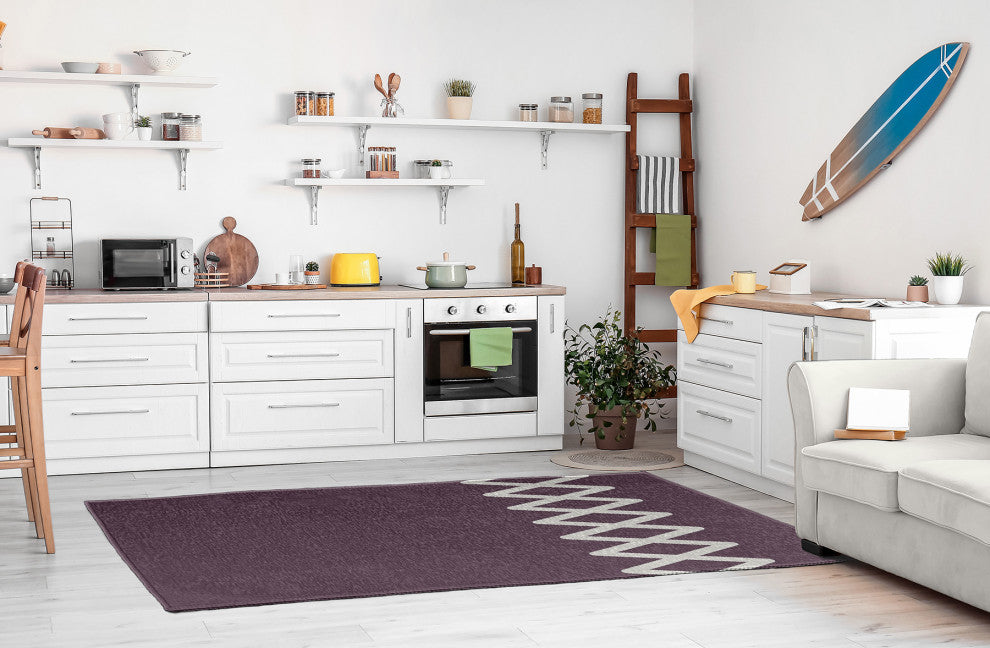 Zipper Stripe Chenille Rug