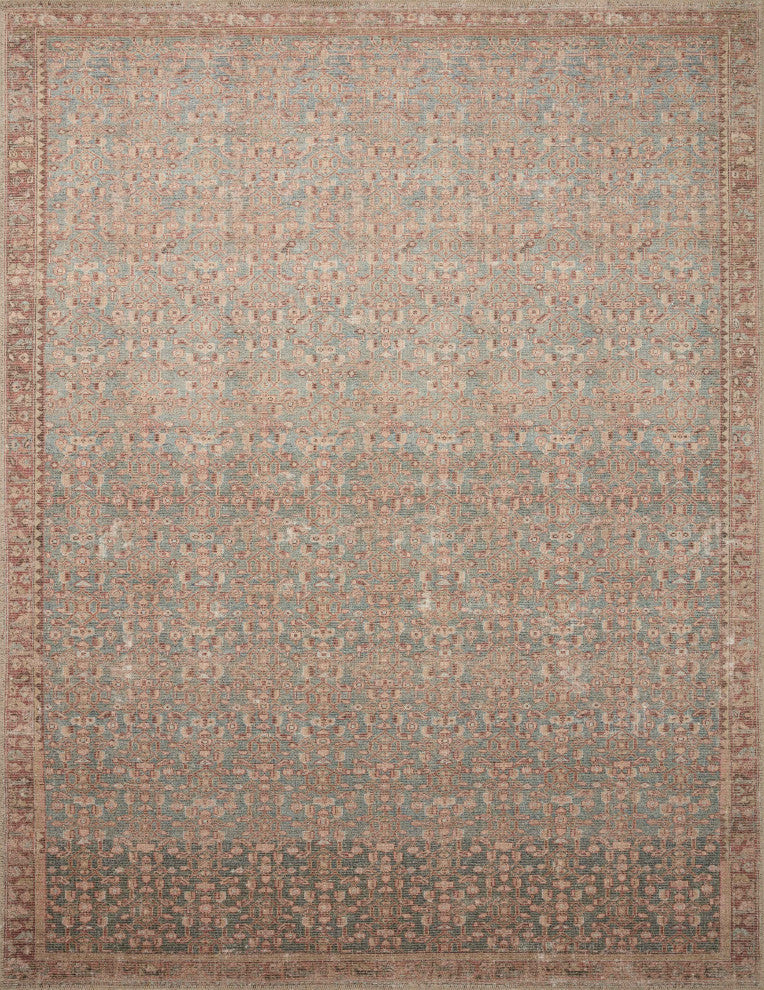 Angela Rose x Loloi Aubrey Blue / Terracotta 5''-0" x 7''-0" Area Rug