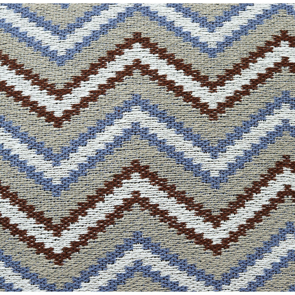Beige Machine Woven with Tassels Hedgemoor Throw Pillow, 20" x 20"