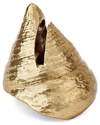Gold Plated Trochus Shell Place Card Holder