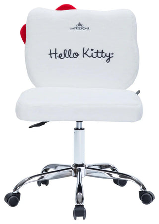 Teddy Fur Swivel Vanity Chair, Pink