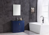 36" Blue Bathroom Vanity, PVC