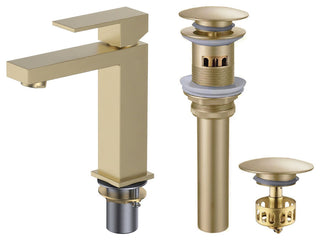 Fine Fixtures Modern Single Hole Bathroom Sink Faucet with Pop-up Drain