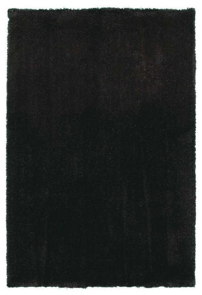 HomeRoots 7' x 9' Polyester Espresso Area Rug