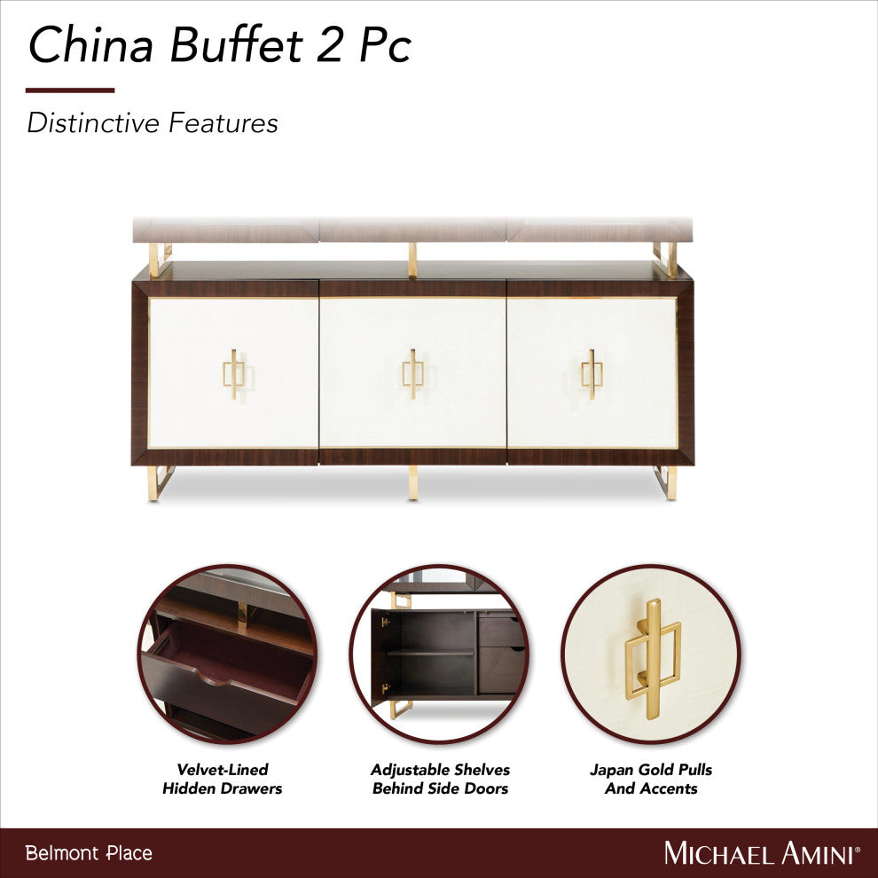 Belmont Place China Cabinet With LED Lighting Espresso