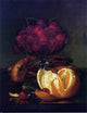 Robert Spear Dunning Still Life of Compote Cherries Wrapped Canvas, 21"x28"