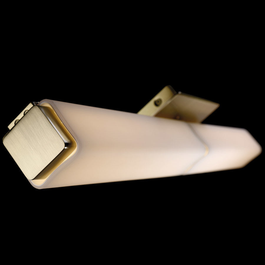 Vogue 27" LED Bathroom Vanity and Wall-Light 2700K, Brushed Brass