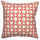 Folk Southwestern Pattern, Red Outdoor Throw Pillow, 16"x16"