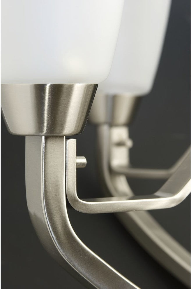 Progress Lighting 2 Light Flush Mount Close-To-Ceiling, Brushed Nickel