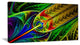 Stained Glass with Glowing Designs, Oversized Abstract Canvas Art Print, 60x28