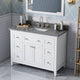 Chatham Traditional 48" White Single Sink Vanity, Boulder Cultured Marble Vanity