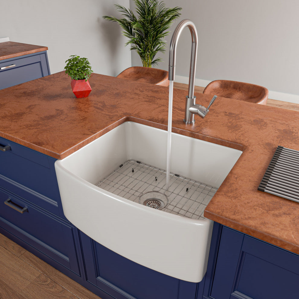 AB2028-BSS Solid Brushed Stainless Steel Single Hole Pull Down Kitchen Faucet