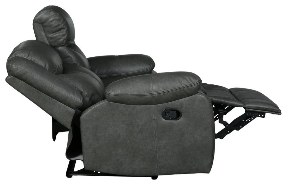Arlington Leather Air Reclining Loveseat Gray
