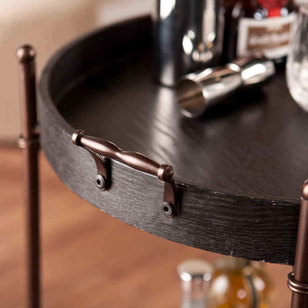 Fritz Two-Tier Round Butler Table