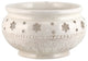 Scavo Stella Bianco, Round Bowl Centerpiece With Textured And Carved Star Design