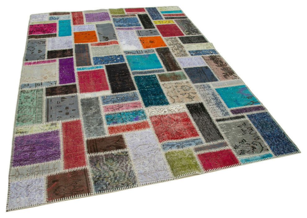 Rug N Carpet - Handmade Oriental 5' 8" x 7' 9" Antique Patchwork Area Rug