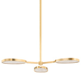 Corbett Lighting 338-03 Beirut 3 Light 39"W LED Pendant - Vintage Brass