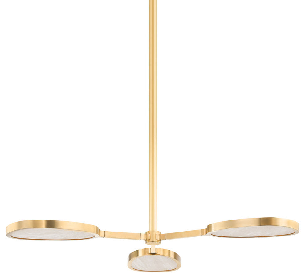 Corbett Lighting 338-03 Beirut 3 Light 39"W LED Pendant - Vintage Brass
