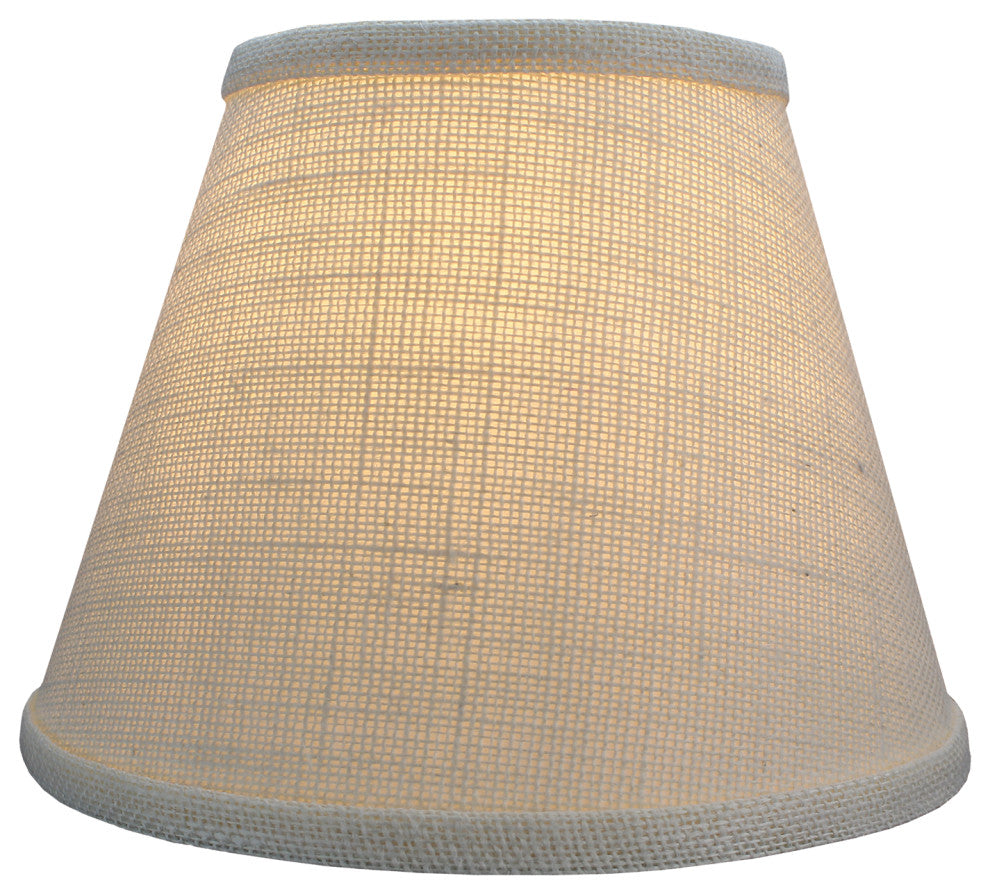 Fenchel Shades 6"x10"x8" Spider Attachment Empire Lamp Shade, Burlap Off White