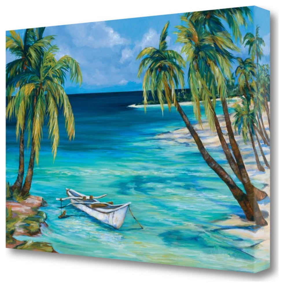 Tropical Beach View 5 Giclee Wrap Canvas Wall Art