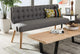 Baxton Studio Melody Mid-Century Modern Natural Wood Finishing, 3-Seater Bench