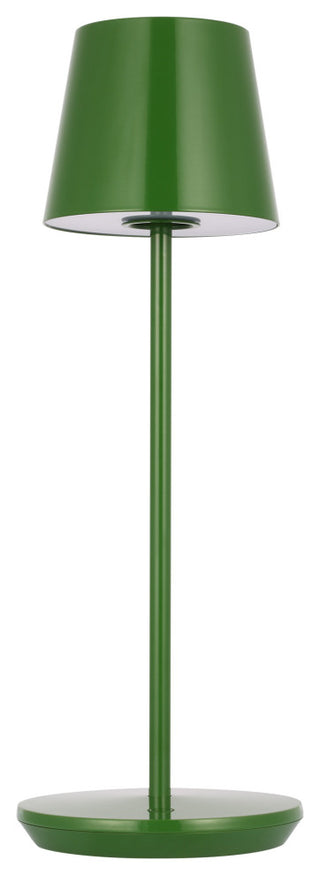 Mena 1-Light Modern Rechargeable Table Lamp, Green