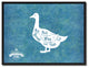 Duck Meat Cuts Butchers Chart Print on Canvas with Picture Frame, 22"x29"