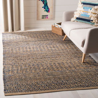 Safavieh Cape Cod Collection CAP309 Rug, Navy/Natural, 5'x8'