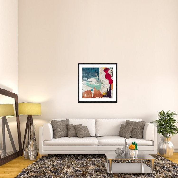 "Colors Royale I" Framed Digital Print by Anne Munson, 38"x38"