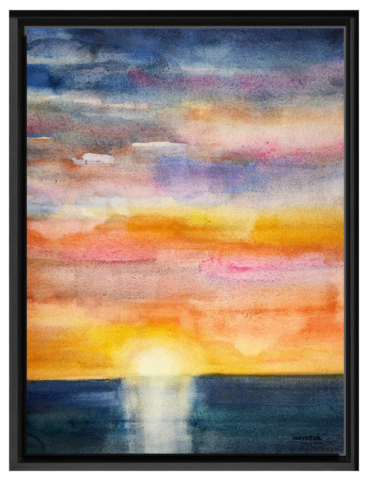 Glorious Sunset Framed Canvas Wall Art by Norman Wyatt Jr., 16"x20"