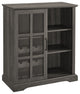 36" Sliding Glass Door Bar Cabinet, Slate Gray
