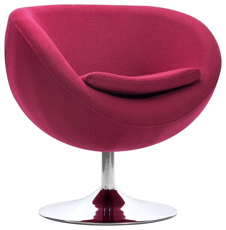 Zuo Modern Lund Occasional Chair, Carnelian Red, 500320