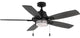 Freestone 52" 5-Blade Matte Black Ceiling Fan With LED Lamped Light Kit