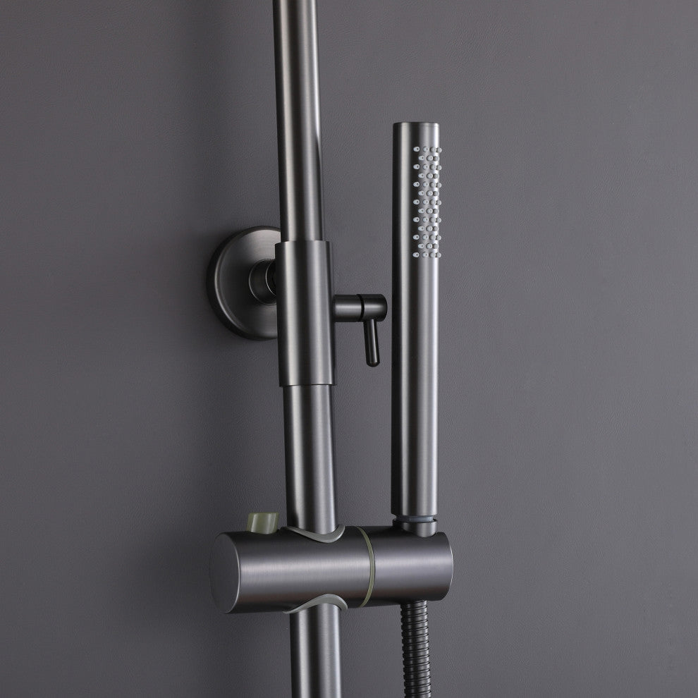 Luxury 3-Function Complete Shower System With Tub Faucet And Rough-In Valve, Gre