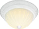 2 Light 11" Flush Mount Frosted Melon Glass