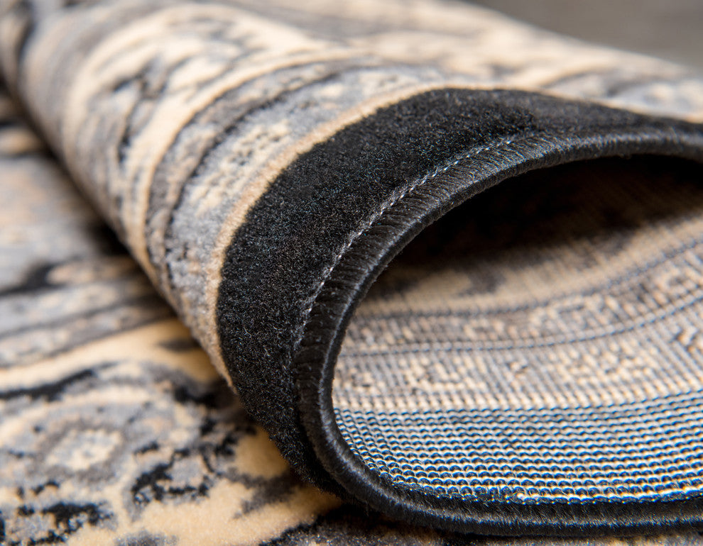 Unique Loom Black Washington Sialk Hill 5' 0 x 8' 0 Area Rug