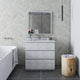 Fresca Formosa Modern 36" Rustic White Single Sink Vanity Set, Faucet Fft3111ch