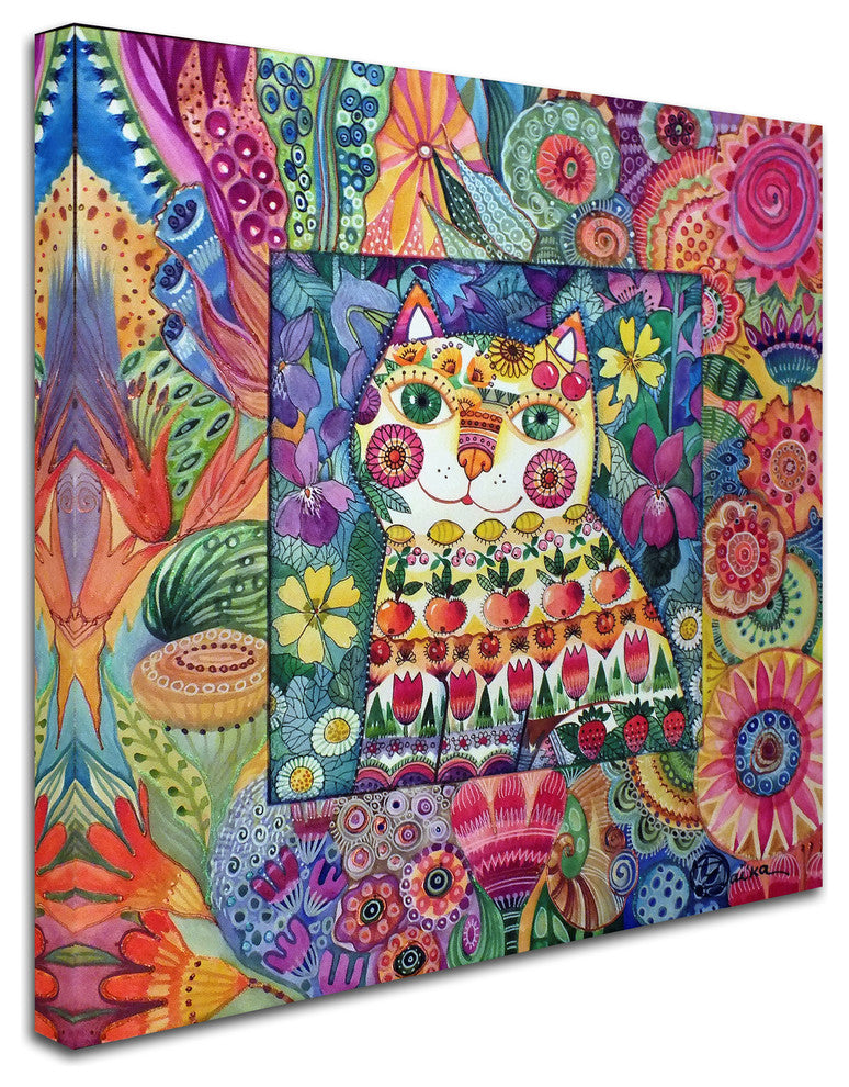 Oxana Ziaka 'Cat' Canvas Art, 24" x 24"