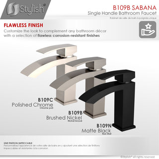 STYLISH Single Hole Bathroom Faucet, Brushed Nickel