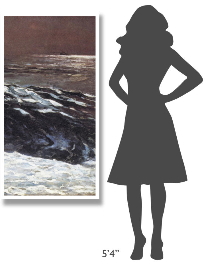 "Sunlight On The Coast (right)" Digital Paper Print by Winslow Homer, 26"x50"