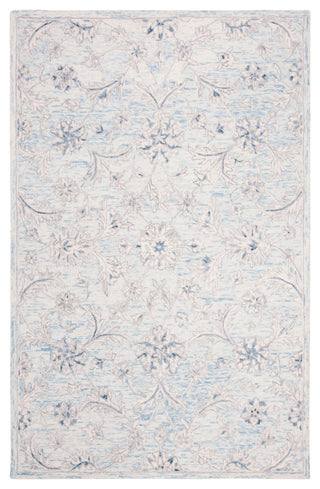 Safavieh Micro-Loop Collection MLP506 Rug, Light Blue/Ivory, 4' X 6'