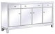 Rosie 72" Mirrored Credenza, Antique Silver
