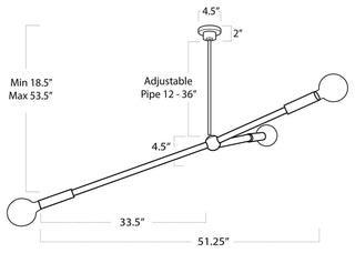 Talon Chandelier, Bronze