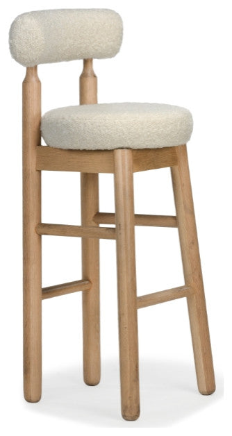 Centro Upholstered Oak Bar Stool - Natural