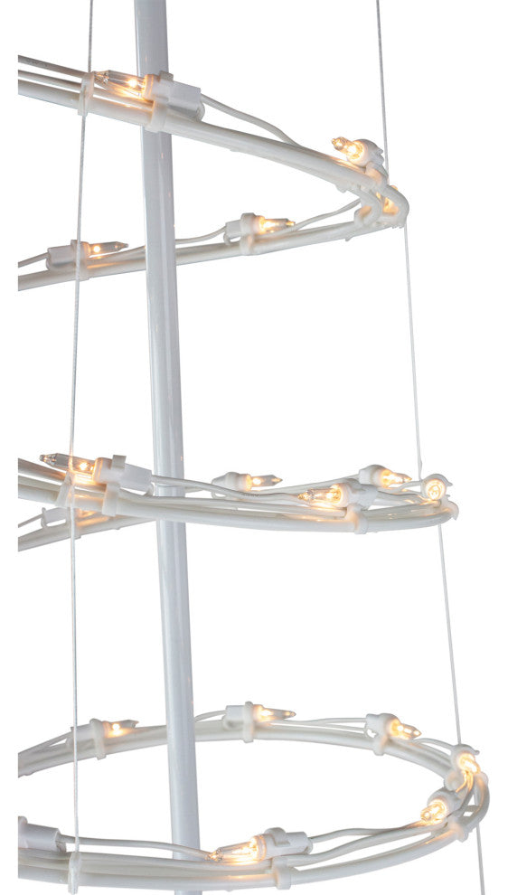 4' Lighted Spiral Cone Tree Outdoor Christmas Decoration, Clear Lights