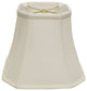 15" White Slanted Square Bell Monay Shantung Lampshade