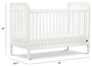 Liberty 3-in-1 Convertible Spindle Crib With Toddler Bed Conversion Kit, Warm White