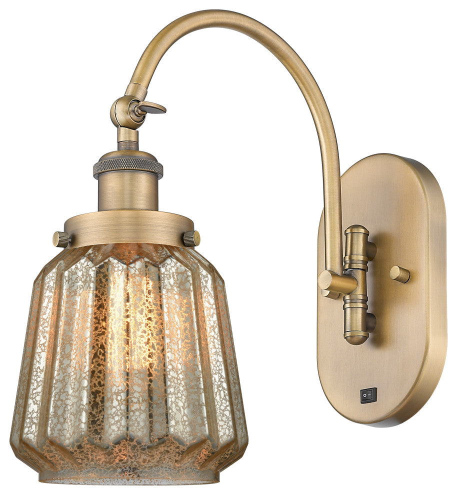 Innovations 918-1W-BB-G146 1-Light Sconce, Brushed Brass