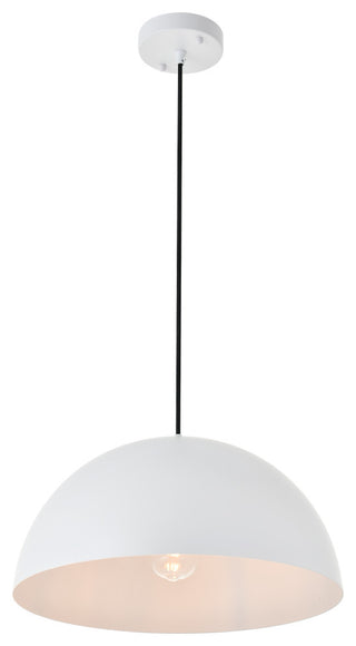 White Finish 1-Light Pendant