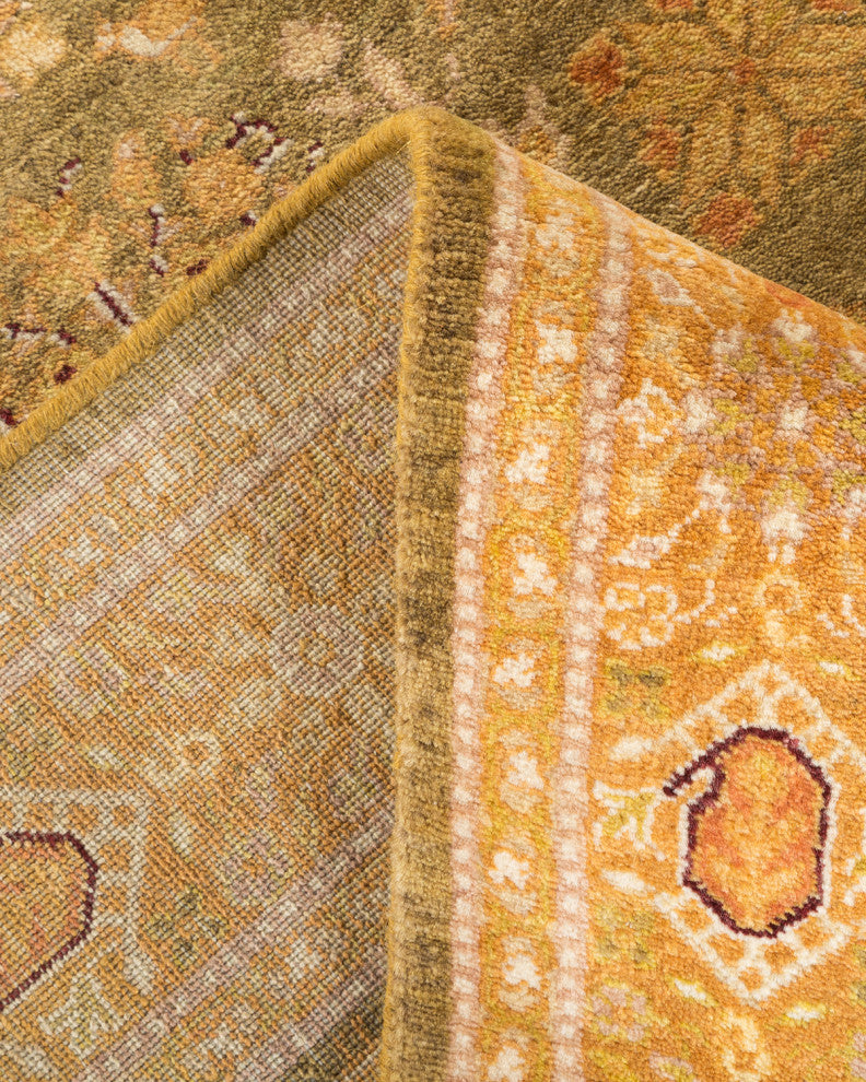 Remi, One-of-a-Kind Hand-Knotted Area Rug Green, 6'1"x9'1"